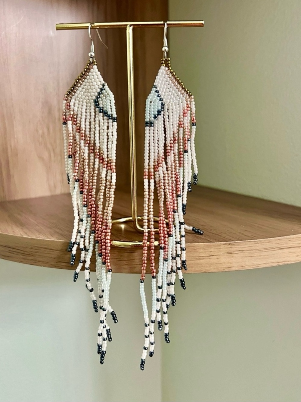 Beautiful Pale Pink Waterfall Earrings